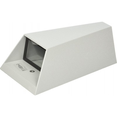 Outdoor wall light 2W Rectangular Shape 18×12 cm. Bidirectional LED Terrace, garden and public space. Glass. White Color