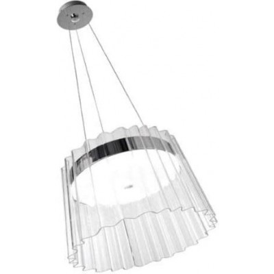 Hängelampe 54W 43×43 cm. LED Rostfreier stahl. Überzogenes chrom Farbe