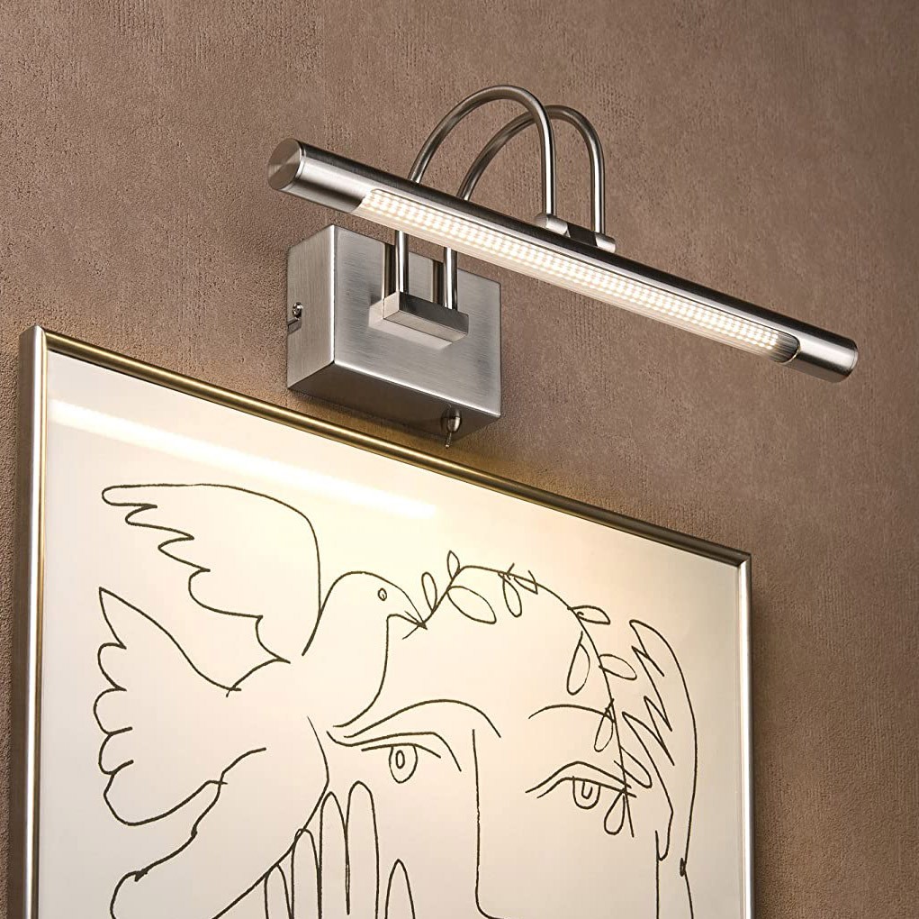 74,95 € Free Shipping | Picture lighting 4W 40×18 cm. Metal casting. Silver Color