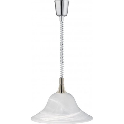 Lampe à suspension Trio 60W Façonner Conique 160×39 cm. Chambre. Style classique. Métal. Couleur nickel