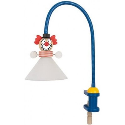135,95 € Бесплатная доставка | Детская лампа 25W Коническая Форма 40×25 cm. Дизайн в форме клоуна Гостинная, столовая и спальная комната. Древесина. Белый Цвет