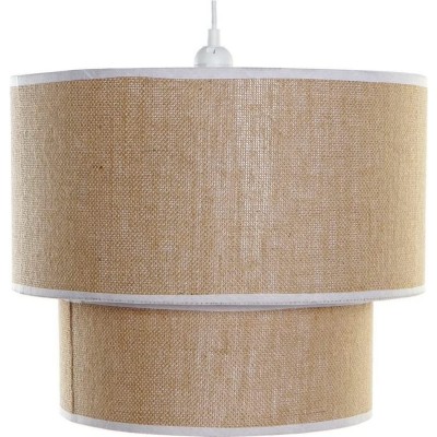 Lampada a sospensione Forma Cilindrica 82×42 cm. Sala da pranzo, camera da letto e atrio. PMMA e Rattan. Colore marrone