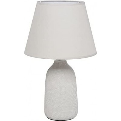 台灯 锥 形状 32×13 cm. 客厅, 饭厅 和 卧室. 现代的 和 凉爽的 风格. 陶瓷制品. 白色的 颜色