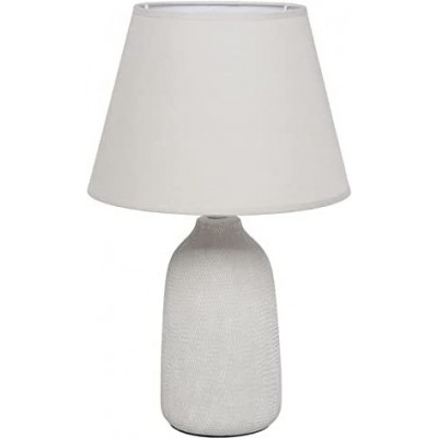 Tischlampe 32×13 cm. Keramik. Weiß Farbe