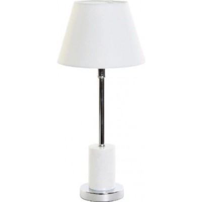 Lampada da tavolo Forma Conica 40×17 cm. Sala da pranzo, camera da letto e atrio. Cristallo e Metallo. Colore bianca