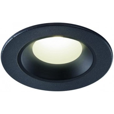 Iluminación empotrable 7W Forma Redonda 7×7 cm. Regulable en posición Salón, comedor y dormitorio. Aluminio. Color negro