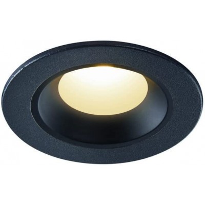 123,95 € Free Shipping | Recessed lighting 7W Round Shape 7×7 cm. Position adjustable LED Dining room, bedroom and lobby. Aluminum. Black Color