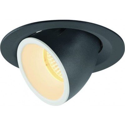 169,95 € Free Shipping | Recessed lighting 18W Round Shape 14×14 cm. Adjustable Living room, dining room and bedroom. Aluminum. Black Color