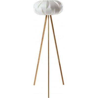 Lámpara de pie 60W Forma Esférica 40×20 cm. Trípode de sujeción Salón, comedor y vestíbulo. Estilo moderno. PMMA. Color blanco