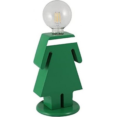 64,95 € Free Shipping | Table lamp 100W 26×16 cm. Human shaped design Living room, dining room and lobby. Wood. Green Color