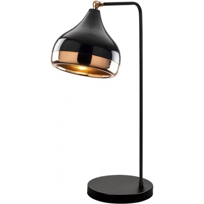Table lamp 100W Conical Shape 52×17 cm. Living room, dining room and bedroom. Modern Style. Metal casting. Black Color