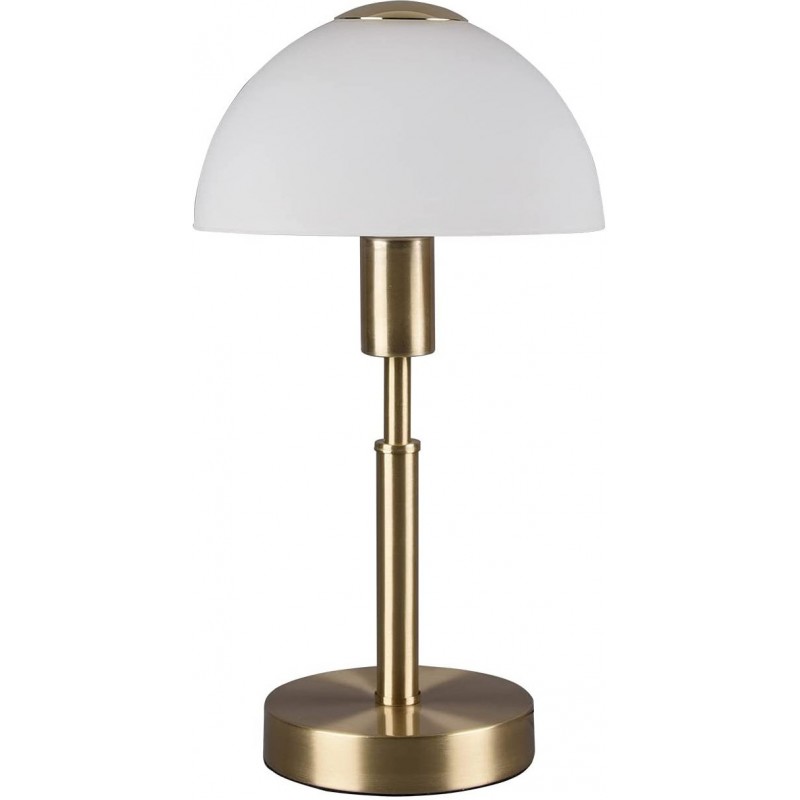 96,95 € Free Shipping | Table lamp Reality Spherical Shape 33×18 cm. 4 light points with touch control Living room, dining room and lobby. Classic Style. Crystal, Metal casting and Brass. White Color