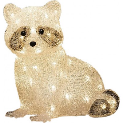 126,95 € Free Shipping | Decorative lighting 29×26 cm. Raccoon shaped design Acrylic and pmma. White Color