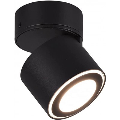 Indoor spotlight Trio 3W Cylindrical Shape 11×9 cm. Living room, bedroom and lobby. Metal casting. Black Color