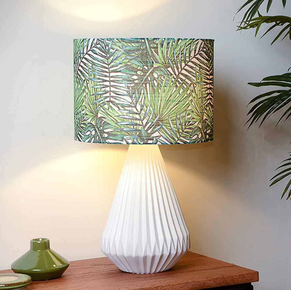 172,95 € Spedizione Gratuita | Lampada da tavolo 25W 59×35 cm. Ceramica, biancheria e policarbonato. Colore verde