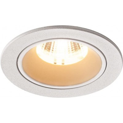 Recessed lighting 9W Round Shape 8×8 cm. Position adjustable LED Living room, dining room and bedroom. Modern Style. Polycarbonate. White Color