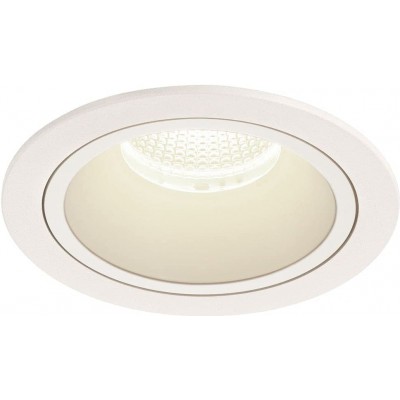 Illuminazione da incasso 25W Forma Rotonda 13×13 cm. LED regolabile in posizione Soggiorno, camera da letto e atrio. Stile moderno. Policarbonato. Colore bianca