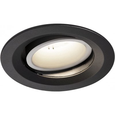165,95 € Free Shipping | Recessed lighting 18W Round Shape 14×14 cm. Position adjustable LED Living room, dining room and bedroom. Modern Style. Polycarbonate. Black Color