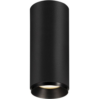 Indoor spotlight 10W Cylindrical Shape 16×7 cm. Position adjustable LED Living room, dining room and bedroom. Modern Style. Aluminum and PMMA. Black Color