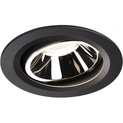 186,95 € Free Shipping | Recessed lighting 25W Round Shape 16×16 cm. Position adjustable LED Living room, dining room and bedroom. Modern Style. Polycarbonate. Black Color