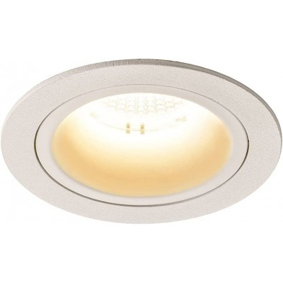 113,95 € Free Shipping | Recessed lighting 17W Round Shape 11×11 cm. Position adjustable LED Living room, bedroom and lobby. Modern Style. Polycarbonate. White Color