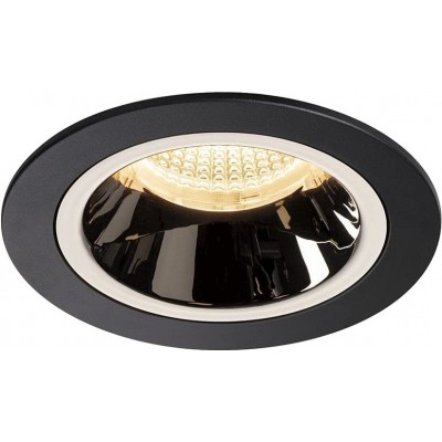 Iluminación empotrable 17W Forma Redonda 11×11 cm. LED regulable en posición Salón, comedor y dormitorio. Estilo moderno. Policarbonato. Color negro