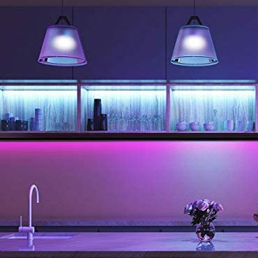 66,95 € Spedizione Gratuita | Striscia LED e tubo flessibile 20W LED 500 cm. 5 metri. Bobina bobina striscia LED RGB multicolore. Alexa e Google Home Colore bianca