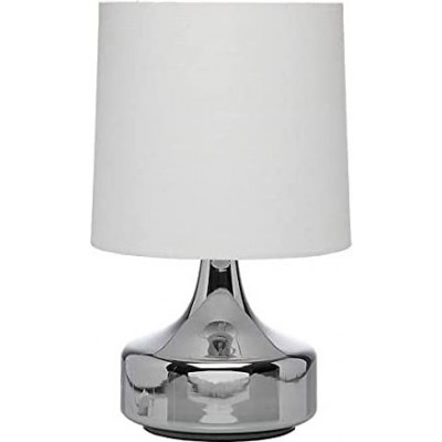 Lampe de table Façonner Cylindrique 44×28 cm. Salle à manger, chambre et hall. Métal. Couleur gris