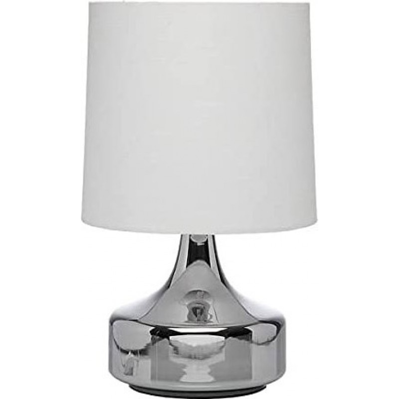 53,95 € Envío gratis | Lámpara de sobremesa Forma Cilíndrica 44×28 cm. Comedor, dormitorio y vestíbulo. Metal. Color gris