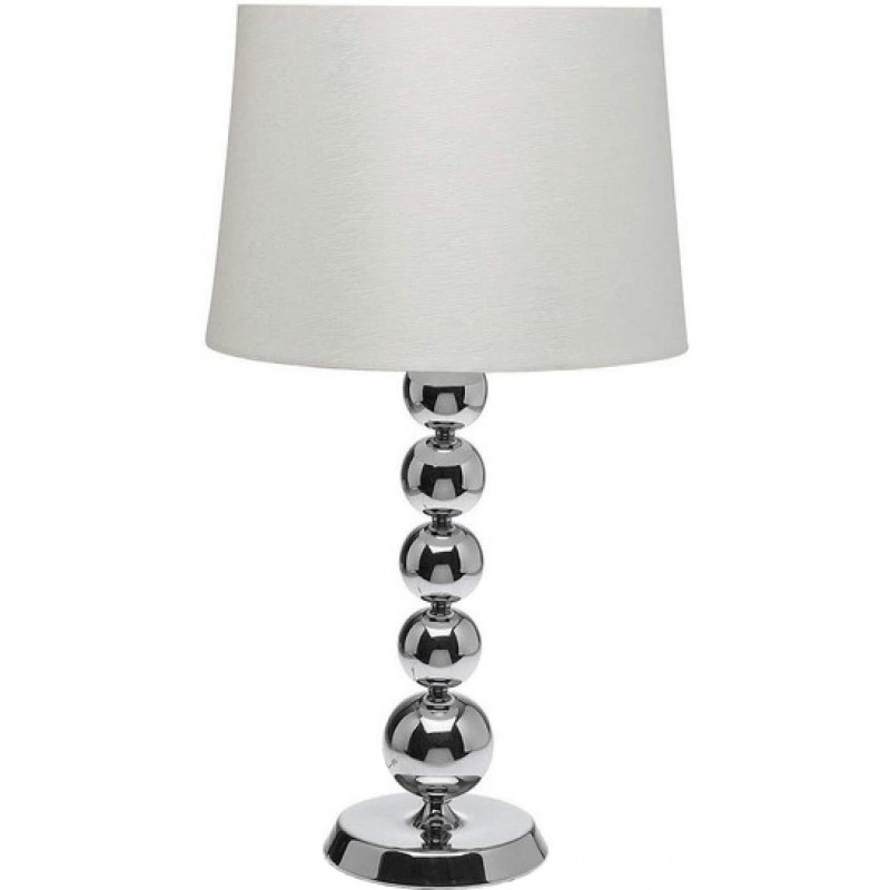 76,95 € Kostenloser Versand | Tischlampe Zylindrisch Gestalten 61×35 cm. Wohnzimmer, esszimmer und schlafzimmer. Metall und Textil. Grau Farbe
