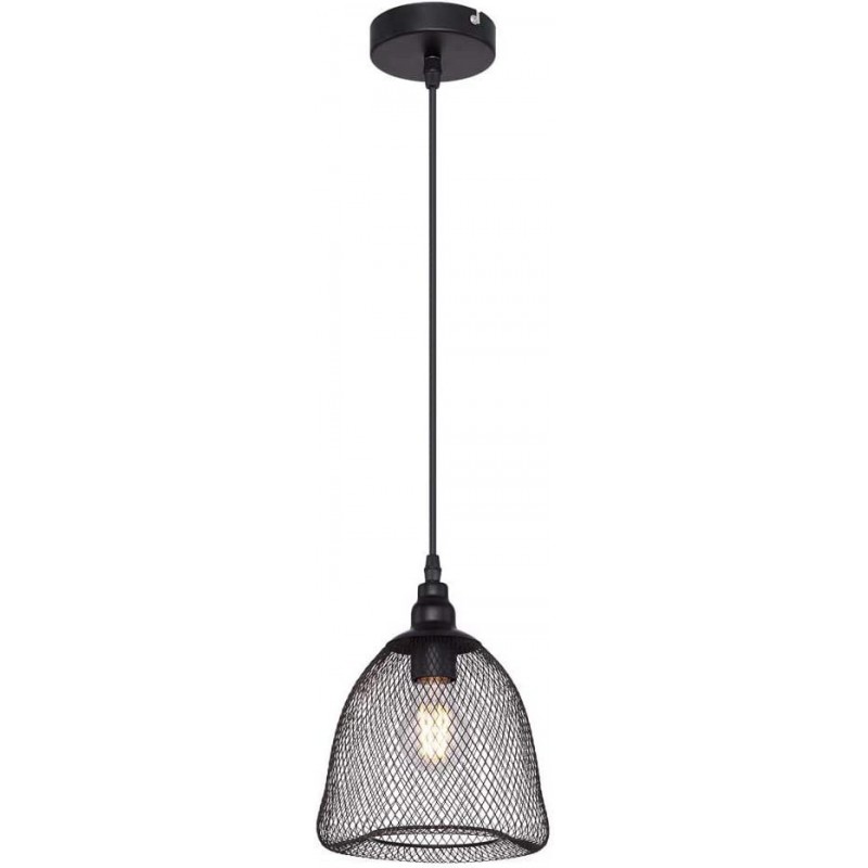79,95 € Free Shipping | Hanging lamp Conical Shape 42×39 cm. Living room, bedroom and lobby. Metal casting. Black Color