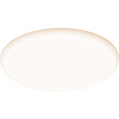 Iluminación empotrable 14W 3000K Luz cálida. Forma Redonda Ø 18 cm. LED regulable Cocina, baño y pasillo. PMMA. Color blanco