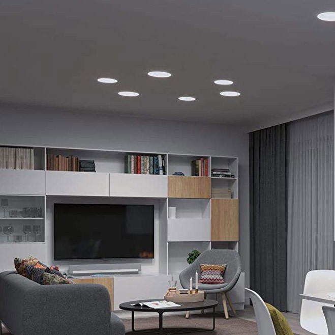 82,95 € Spedizione Gratuita | Illuminazione da incasso 14W 3000K Luce calda. Ø 18 cm. LED dimmerabili Pmma. Colore bianca