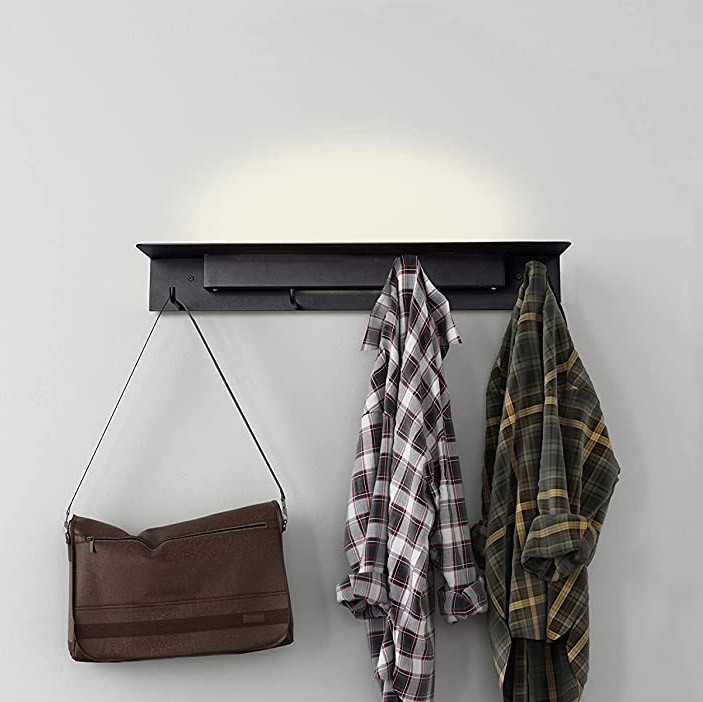 227,95 € Envío gratis | Aplique de pared interior 9W 60×13 cm. LED con perchero Acrílico. Color blanco