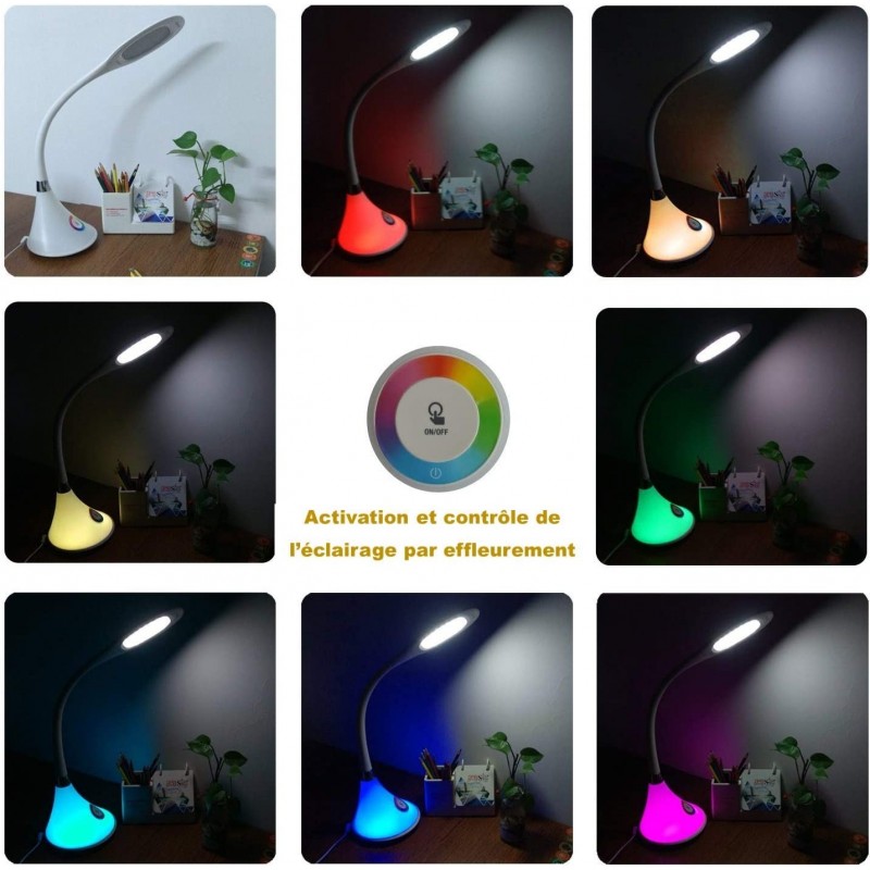 94,95 € Free Shipping | Desk lamp 62×16 cm. LED with 3 intensity levels. Customizable light base Living room, dining room and bedroom. Gray Color