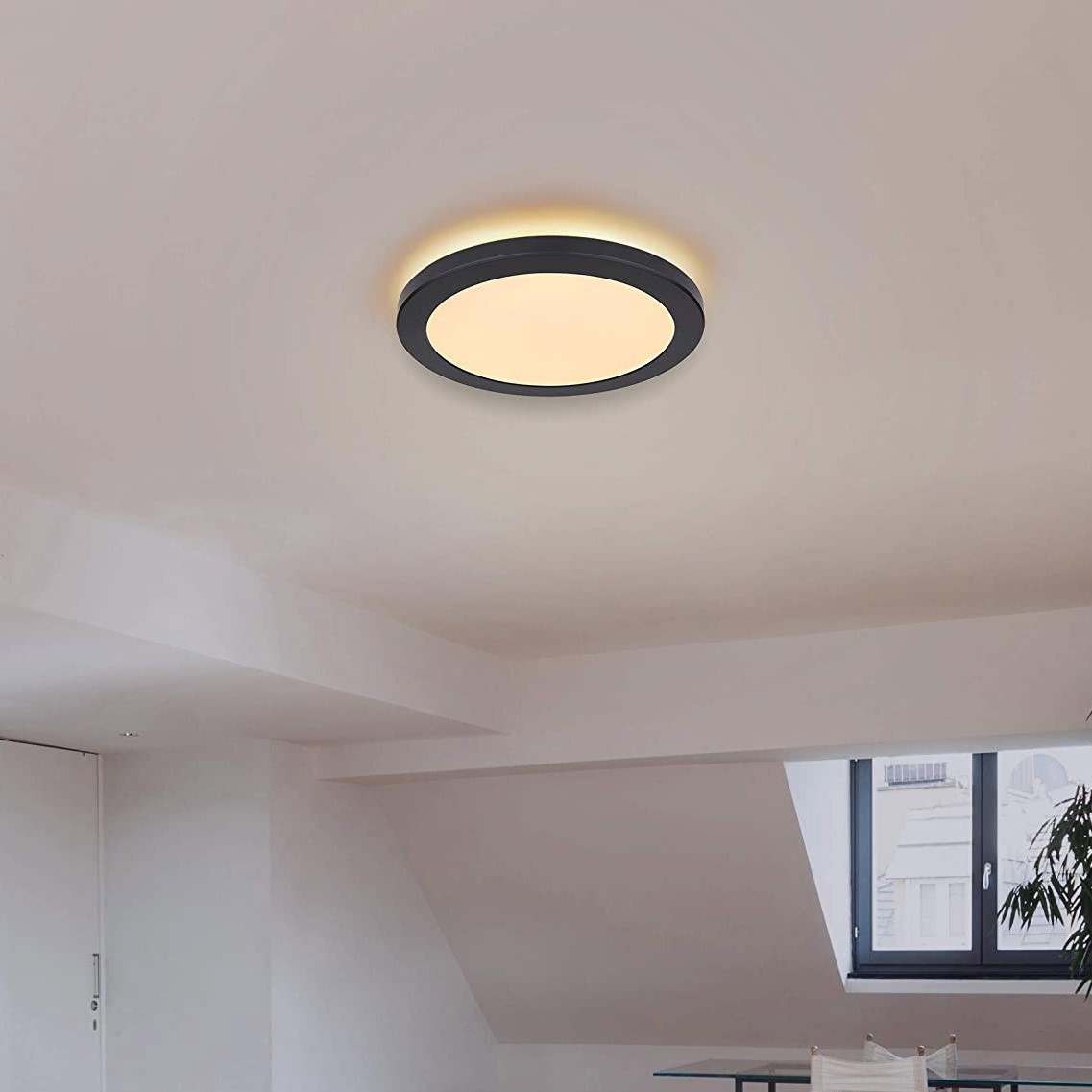 86,95 € Бесплатная доставка | Внутренний потолочный светильник 24W 2 cm. LED Пмма. Чернить Цвет