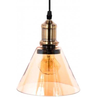 Lámpara colgante Forma Cónica 1×1 cm. Salón, comedor y vestíbulo. Estilo moderno. Cristal. Color marrón