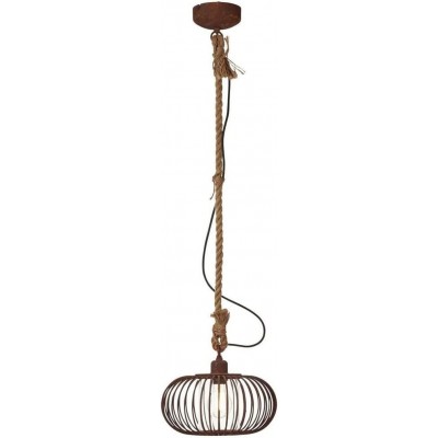 106,95 € Free Shipping | Hanging lamp 60W Round Shape 108 cm. Living room, bedroom and lobby. Industrial Style. PMMA and Metal casting. Brown Color