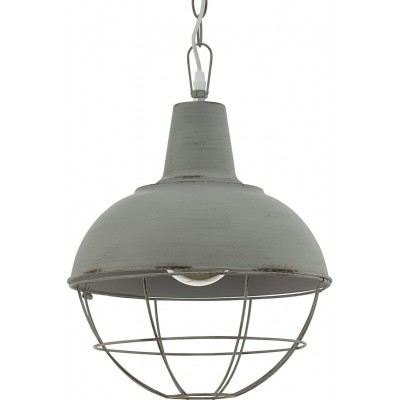 Hanging lamp Eglo 60W Spherical Shape 110×35 cm. Living room, dining room and bedroom. Retro, vintage and industrial Style. Steel. Gray Color