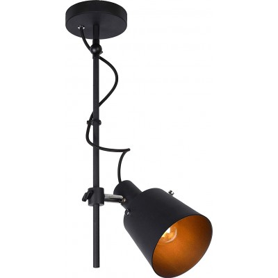 Indoor spotlight 40W Cylindrical Shape 49×21 cm. Adjustable. height adjustable Dining room, bedroom and lobby. Modern Style. Steel. Black Color