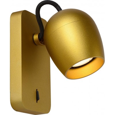 Innenwandleuchte 5W 16×15 cm. Aluminium. Golden Farbe
