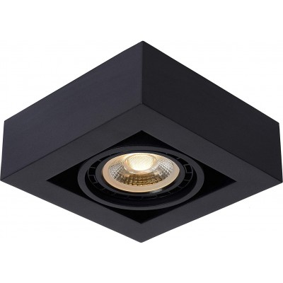 Indoor spotlight 12W Square Shape 19×19 cm. Living room, dining room and bedroom. Modern Style. Aluminum. Black Color
