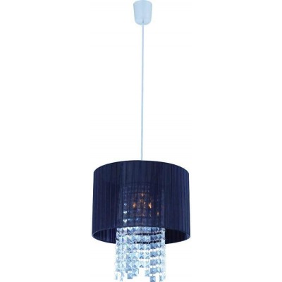 Lampe à suspension 60W Façonner Cylindrique 42×39 cm. Salle, salle à manger et hall. Style moderne. Acrylique, Cristal et PMMA. Couleur noir