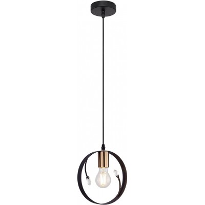 86,95 € Free Shipping | Hanging lamp 60W Round Shape 150×20 cm. Living room, dining room and bedroom. PMMA, Metal casting and Paper. Brown Color