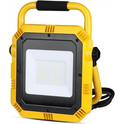 115,95 € Kostenloser Versand | Hochwasser und Scheinwerfer 50W 36×30 cm. LED Aluminium, pmma und glas. Gelb Farbe