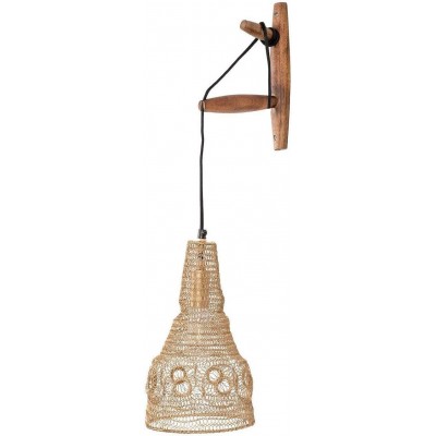 Lampada da parete per interni 47×18 cm. Regolabile in altezza Metallo. Colore marrone