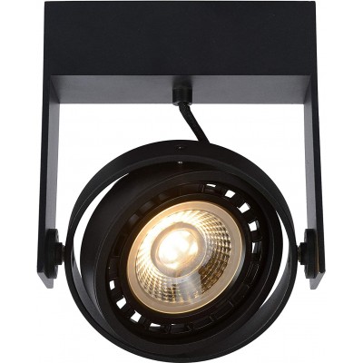 Indoor spotlight 12W Round Shape 16×16 cm. Adjustable Living room, dining room and lobby. Modern Style. Aluminum. Black Color