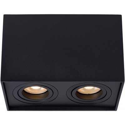 93,95 € Spedizione Gratuita | Faretto da interno 100W 19×13 cm. Doppia messa a fuoco regolabile Alluminio. Colore nero