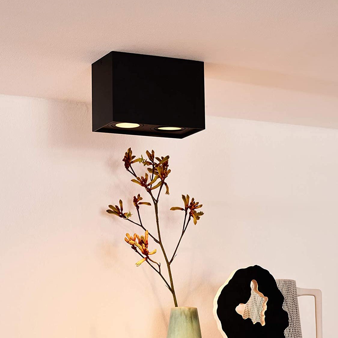 93,95 € Envoi gratuit | Projecteur d'intérieur 100W 19×13 cm. Double mise au point réglable Aluminium. Couleur noir