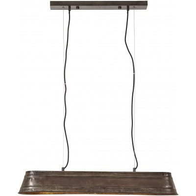 Lámpara colgante 40W Forma Rectangular 107×92 cm. 4 focos Salón, comedor y dormitorio. Estilo moderno. Acero y Metal. Color negro